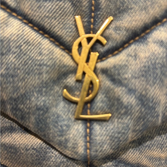 YSL TOY LOU LOU PUFFER IN DENIM - Yves saint laurent - Picture 10 of 11